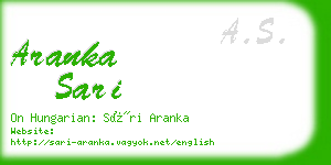 aranka sari business card